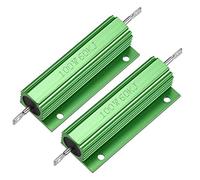 2 Pcs Aluminium Housing Resistor 100W 60K Ohm Spooled Green for LED Replacement Converter 100W 60kRJ
