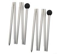 2 PCS Aluminum Alloy Foldable Camping Tent Pole, Beach Tent Pole Canopy Pole With EVA Ball, Easy To Install(2M)