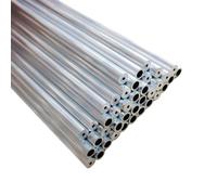 2 Pcs Aluminum Alloy Round Tube Wall Thickness 0.25mm Outer Diameter 4mm(0.157") Inner Diameter 3.5mm(0.138") Length 300mm (11.811") Straight Small Fine Metal Pipe AL6063(4x3.5x300mm)