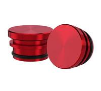 2 Pcs Aluminum Cigarette Lighter Socket Cover Billet Aluminum Cigarette Lighter Plug Cap Waterproof Dustproof Plug for Car for Car Truck SUV Boat Yacht Automotive Accessories Black (red)
