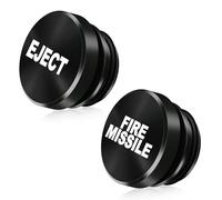 2 PCS Aluminum Dustproof Plugs Billet Dustproof Plugs 12-Volt Replacement Accessories Anodized Aluminum Car Decorations (Black)