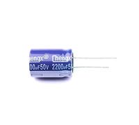 2 Pcs Aluminum Electrolytic Capacitor Dip 2200uf±20% 50V Violet High Frequency Radial Lead, 18x25mm GR228M050L25RR0VZ2FP0 Energy storage elements