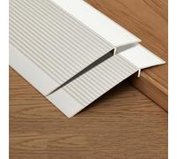 2 PCS Aluminum Floor Transition Strip，3in，4in Wide Threshold Reducer, Kitchen Bedroom Bathroom Doors Reducer Gap Cover, Doorways, Uneven Floors Transition(Silver,10cm/3.93in)