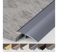 2 Pcs Aluminum Floor Transition Strip Thickness About 1.8 mm 36 Inch Threshold Ramps for Doorway Door Threshold Reducer Doorway Edge Trim Suitable for Threshold(Iron Gray,7cm(W))