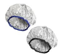 2 Pcs Aluminum Foil Conditioning Caps, Reusable Thermal Hats for Hot Oil Treatments, Tin Foil Covers for Hair Dye, Heat Processing Wraps for Home and Salon Use, Hair Care Tools for Styling