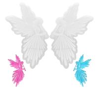 2 PCS Angel Fairy Shape Resin Mold,Flute Girl Wings Jewelry Pendant Crystal Casting Mould, for Birthday Wedding Party Handmade Clay Craft DIY Sugar- Craft Gift