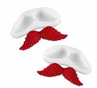 2 Pcs Angel Wings Silicone Mould Fashion White Crystal Resin Epoxy Molulds Car Charm Mould for Rearview Mirror Perfume DIY Gift Jewelry Necklace Pendant Craft Making