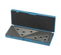 2 Pcs Angle Plates Set 30-60-90 & 45-45-90 Degree Metal Angle Block Gauge for Layout Measuring Tools Workshop Equipment Silver
