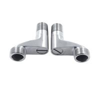 2 PCS Angle Valve Shower Faucet Curved Foot Fittings Connector Bathroom Kitchen Elbow Angled Adjustable Adapter for Faucet