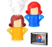 2 Pcs Angry Mama Steam Oven Cleaner, Angry Mom Microwave Cleaner for Inside, Cleaner Disinfects with Vinegar & Water for Kitchens, Odor Absorber Easily Cleans The Crud in Minutes