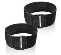 2 Pcs Ankle Straps Adjustable Boot Bands Elastic Polyester Pant Leg Straps Multipurpose Black Elastic Magic Fastening Belt Wrist Wrap Brace with Buckle for Biking Hiking Fishing Gardening Uniform