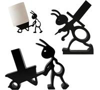 2 Pcs Ant Toilet Roll Paper Holder, Novelty Toilet Roll Holder, 3D Printed Funny Ant Design Loo Roll Holder, Space-Saving Bathroom Deco