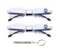 2 PCS Anti Blue Light Glasses Women, Presbyopia Glasses, Varifocal Reading Glasses, Automatic Zoom, Lightweight, Comes with 1 Screwdriver, Blue Light Protection for Men and Women