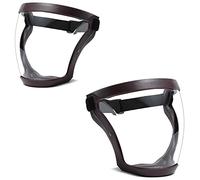 2 Pcs Anti-Fog Protective Full Face Shield-Super HD Reusable Face Protective Cover Adjustable Universal TOKLYUIE