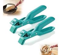 2 Pcs Anti-Scald Bowl Holder Clip for Kitchen - Heat Resistant Silicone Gripper for Hot Bowls & Dishes, Non-Slip Microwave Air Fryer Tongs (Green)