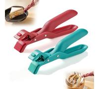 2 Pcs Anti-Scald Bowl Holder Clip for Kitchen - Heat Resistant Silicone Gripper for Hot Bowls & Dishes, Non-Slip Microwave Air Fryer Tongs (red+Green)
