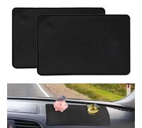 2 Pcs Anti-slip Car Dash Sticky Pads 27 x 15CM Dashboard Grip Mat Black Car Dashboard Non Slip Mats for Mobile Phones Glasses Keys