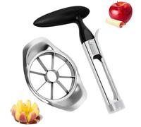 2 Pcs Apple Corer and Slicer - Heavy Duty Fruit Cutter for Pear, Orange, Potato - Quick and Easy Divider