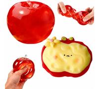 2 PCS Apple Squishy, Squishy Apple, Stress Relief for All Ages, Anxiety Management and Focus Improvement, Office Desk Decoration and Gift Set with Two Apples