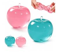 2 PCS Apple Squishy, Squishys Appled, Slushy Apples Squishyss, Maltose Squishys, Green Appleds Squishy, Soft Tool, Two Colourful Stress Relief Apples, Pink and Blue Maltose Design