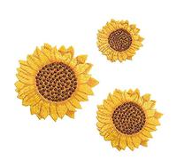 2 PCS Applique DIY Embroidered Patch, Van Gogh Sunflower Applique Decor Accessory, Sew on Embroidered Badge, Cool Patches for DIY Clothing Backpack Jeans Jacket Caps Arts Craft