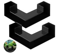2 Pcs Aquarium Caves, Black Plastic Shrimp Hideouts, Long-Lasting Underwater Fish Hideaways