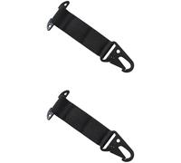 2 Pcs Armed Molly Clips Set, Black Metal Nylon Mountaineering Snap Hooks, 1 in / 25 mm Belt Clip, Quick Release Spring Buckle, 3 in / 76.2 mm T-Bar Extension Clip for Armed Belts and Bags
