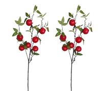 2 Pcs Artificial Fruits, Artificial Apple Branches, Artificial Fruit Tree Stems Bouquet for Home, Office, Holiday Party Decoration