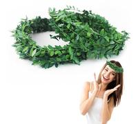 2 Pcs Artificial ivy garland with green leaves,Rattan leaf,Artificial green vines,For weddings,Families,Parties,Coffee shops and other scenes of decoration,Can be transformed into any shape you want