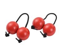 2 Pcs Aslatua Shakers, African Rhythm Kashaka Hand Percussion Balls, ABS Sand Shaker Instruments for Beginners, Party Stage Performance Concert Music Class (Red)