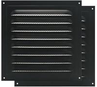 2 Pcs Attic Vent Soffit Vent Wall Vent Metal Shed Vent Square Vent Louver Vent Grille with Built-in Insect Screen for Home Improvement Vent Duct Cover, 25x25cm