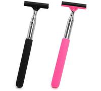 2 PCS Auto Rearview Motive Mirror Wiper,Car Rear View Mirror Wipersqueegee,Small Squeegee for Car Mirror,for Car Windows, Windshields, Shower Doors, Bathroom Mirrors and Countertops.car mirror wiper
