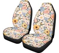 2 Pcs Auto Seat Cover Cosmos Front Seats Protector Water Resistant Front Car Seats Covers Easy Clean Vehicle Seat Cover For Van Drive Fit Most Cars 52X138 Cm