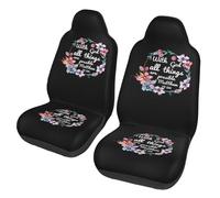 2 Pcs Auto Seat Covers Set Christ Jesus With God All Things Are Possible Matthew 19:26 Anti-Dirty Dustproof Car Seat Protector, For Cars, Trucks, Suv