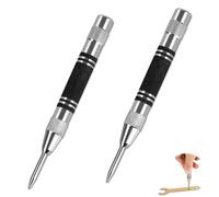 2 PCS Automatic Centre Punch, Center Punch, Centre Punches for Metal, for Machinists Glass Wood Thin Steel Sheets and More Materials