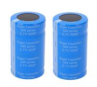 2 Pcs Automobile Car Capacitor 2.7V 500F, Super Capacitor for Voltage Stabilization and Energy Saving, Blue Car Rectifier Upgrade Kit with 1 Million Cycle Life
