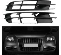 2 Pcs Automobile Fog Grille for Audi Q7 2007 2008 2009, Front Bumper Fog Light Grill Cover Front Fog Light Grille Weatherproof Fog Lamp Bezel Cover