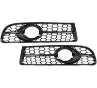 2 Pcs Automobile Fog Grille for B7 S4 2005-2008, Front Bumper Fog Light Grill Cover Front Fog Light Grille Weatherproof Fog Lamp Bezel Cover