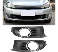 2 Pcs Automobile Fog Grille for VW GOLF 6 VI 2009-2012, Front Bumper Fog Light Grill Cover Front Fog Light Grille Weatherproof Fog Lamp Bezel Cover