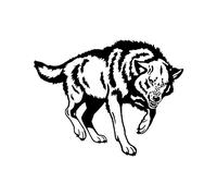 2 pcs Automotive Waterproof Animal decal,Asudaro lone wolf car stickers reflective body stickers Automotive Decor Decal Vinyl Sticker Decal for car skateboard computer and laptop