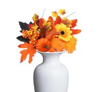 2 Pcs Autumn Flowers Artificial,Fake Fall Leaves Flowers with Stem Decoraions for Table Vase,Maple Leaf Branch No Fade Faux for Fall Thanksgiving Home Indoor Outdoor Holiday Festival