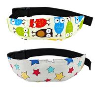 2 Pcs Baby Head Support for Stroller Car Seat Sleeping Headrest Neck Relief Straps for Kids Children Toddler Infant(White)