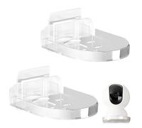 2 Pcs Baby Monitor Wall Mount, Camera Wall Mount, Baby Monitor Shelf Without Drilling, Small Shelf Wall Mounted Hanging Display Shelves, Mounted Bracket for Security Cameras, Smart Speakers Indoor