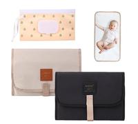 2 PCS Baby Travel Changing Mat Kit, Portable Changing Mat for Home, Car & On-the-Go (58.5x30.5 Cm) - Two Two-Tone Items