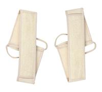 2 Pcs Back Exfoliating Loofah Washer 100% Natural Luffa Loofah Loofah Back Scrubber Exfoliating Back Washers for Shower Back Exfoliator Strap Bath Sponge Body Scrubber