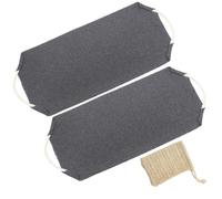 2 Pcs Back Scrubber for Shower and 1PC Soap Bag, Double Layer/Side Back Shower Scrubber with Handles, Deep Exfoliating Back Washer for Men & Women, Scrubbing Strap