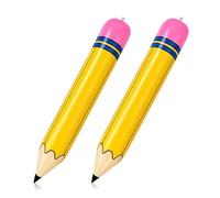 2 Pcs Back To School Balloons Decorations Classroom Accessories For Backs To Schools Party First Day Yellow Pencil Inflatablecartoon Foil Balloons Decor Inside And Outside Schools 68x15cm