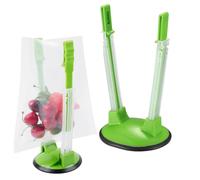 2 Pcs Baggy Rack Holder for Food Prep Bag Stand Holders,Baggie Holders for Meal Prep,Freezer Bag Holder Stand,Reusable Sandwich Bag Racks Food Storage Holder for Plastic Bags
