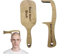 2 Pcs Bald Mans Comb And Brush, Bald Man'S Comb, Bald Comb, Bald Man Comb Joke Set, Fun Hairless Comb, A Fun Tool For Bald Pranks And Laughter, A Comb For Friends With Sparse Hair