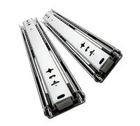 2 Pcs Ball Bearing Runners Heavy Duty Telescopic Slides 400mm 1000mm - Full Extension - 53.0mm Width Industrial Drawer Slides Rail, Truck Drawers, Cabinet Shelf Slides